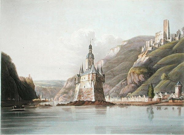 Burg Pfalz und die Stadt Laub, Illustration aus 