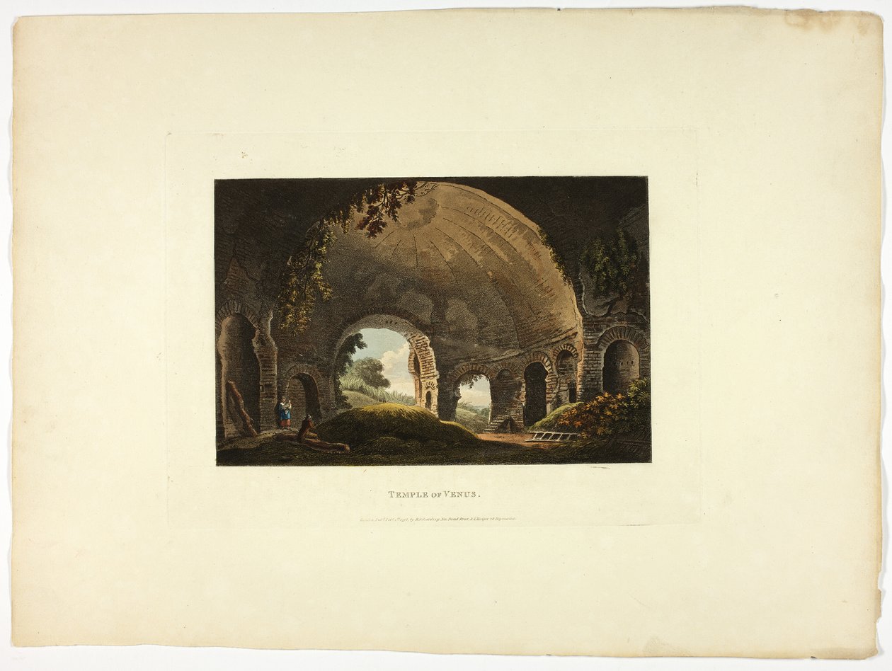 Tempel der Venus, Tafel achtunddreißig aus den Ruinen von Rom von M. Dubourg