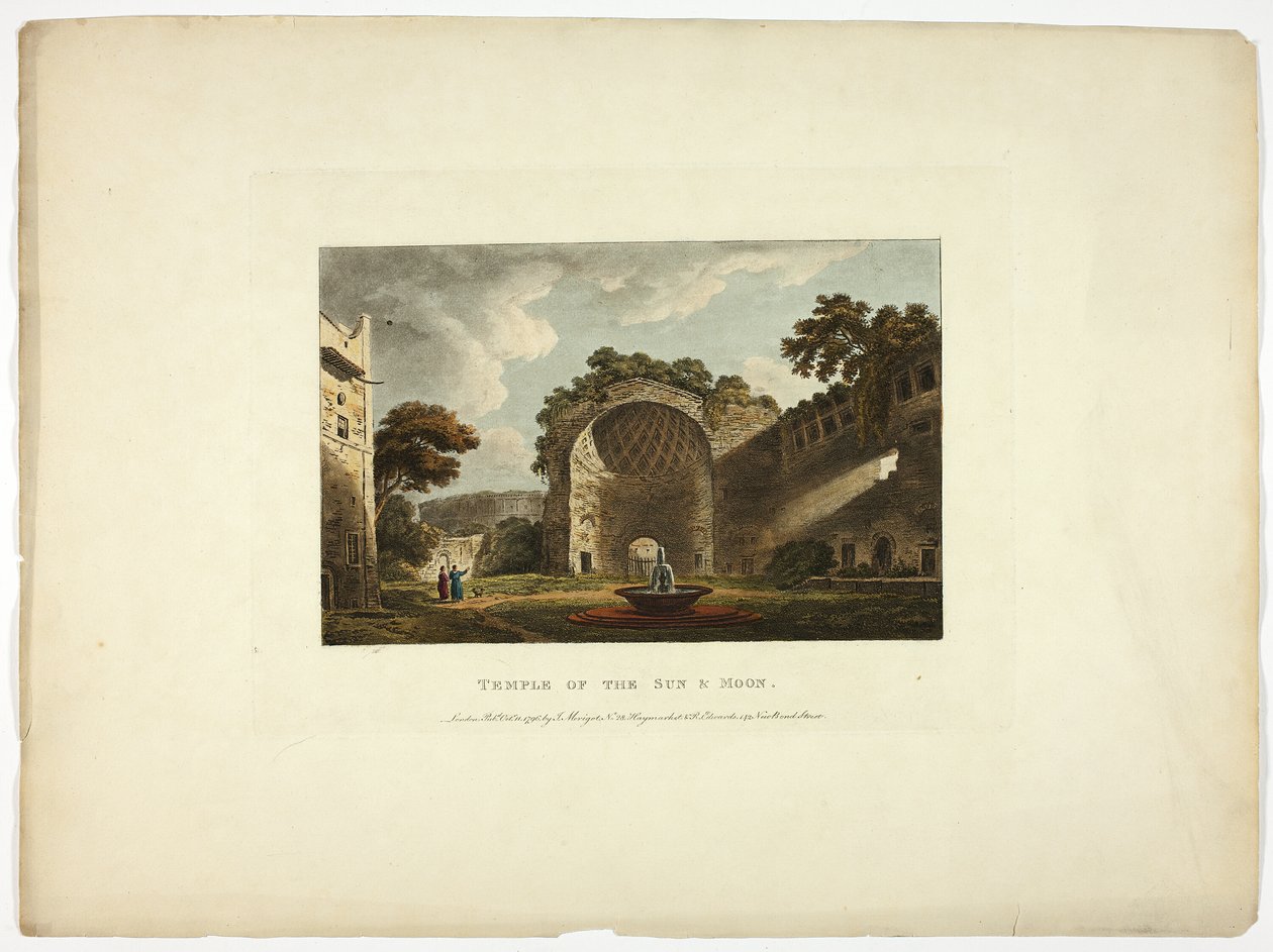 Tempel der Sonne und des Mondes, Tafel zwei aus Ruinen von Rom von M. Dubourg