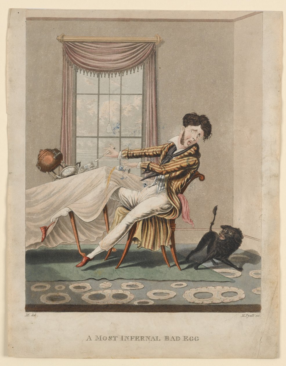 Ein äußerst infernalisches faules Ei, Druck von H. Pyall, ca. 1825 von M. Egerton