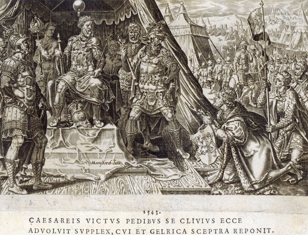 Die Unterwerfung von Wilhelm II., Herzog von Kleve, 1543, Platte 8 aus 