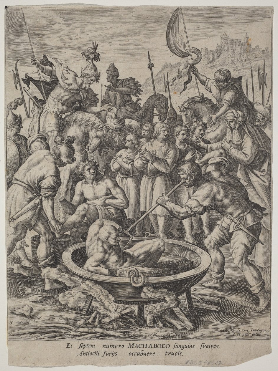 Die sieben makkabäischen Brüder, getötet von Antiochus von Maarten de Vos
