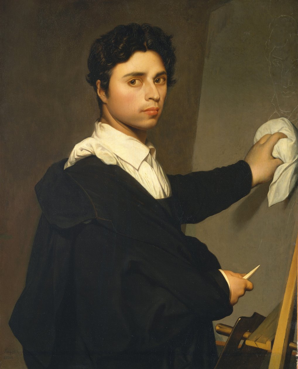 Ingres als junger Mann, ca. 1850-60 von Madame Gustave Hequet