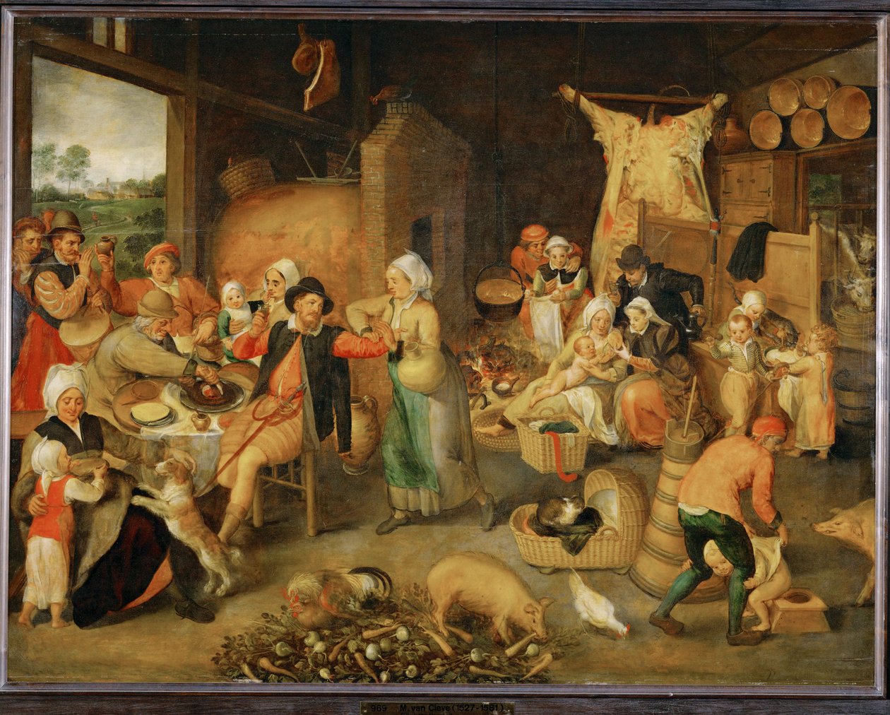 Flämisches Interieur von Maerten van Cleve