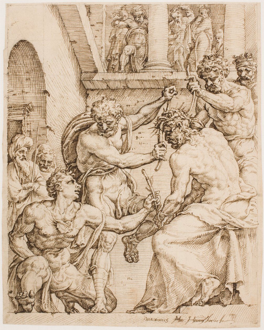 Christus wird mit Dornen gekrönt, ca. 1548 von Maerten van Heemskerck