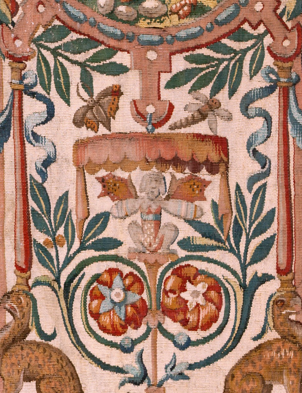 Flandrischer Wandteppich. Serie Geschichte von Gideon. Die Israeliten übergeben Gideon ihren Anteil an der Beute. Atelier François Geubels, Brüssel. Barock. 1534-1571. von Maerten van Heemskerck