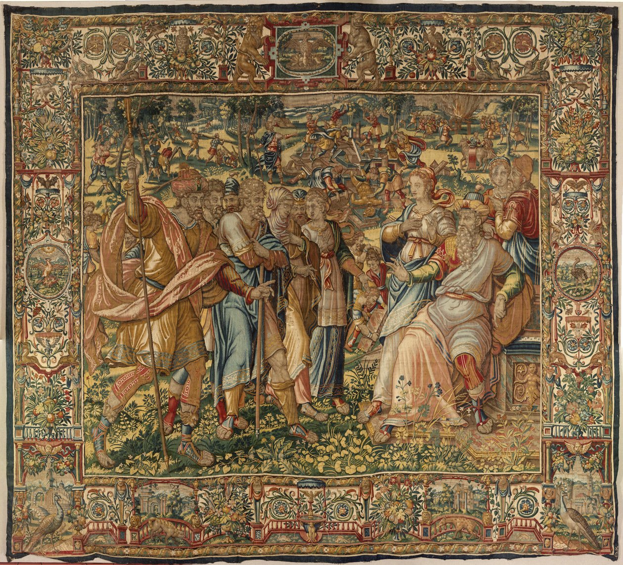 Geschichte von Gideon, spätes 16. Jahrhundert (Seide und Wolle) von Maerten van Heemskerck