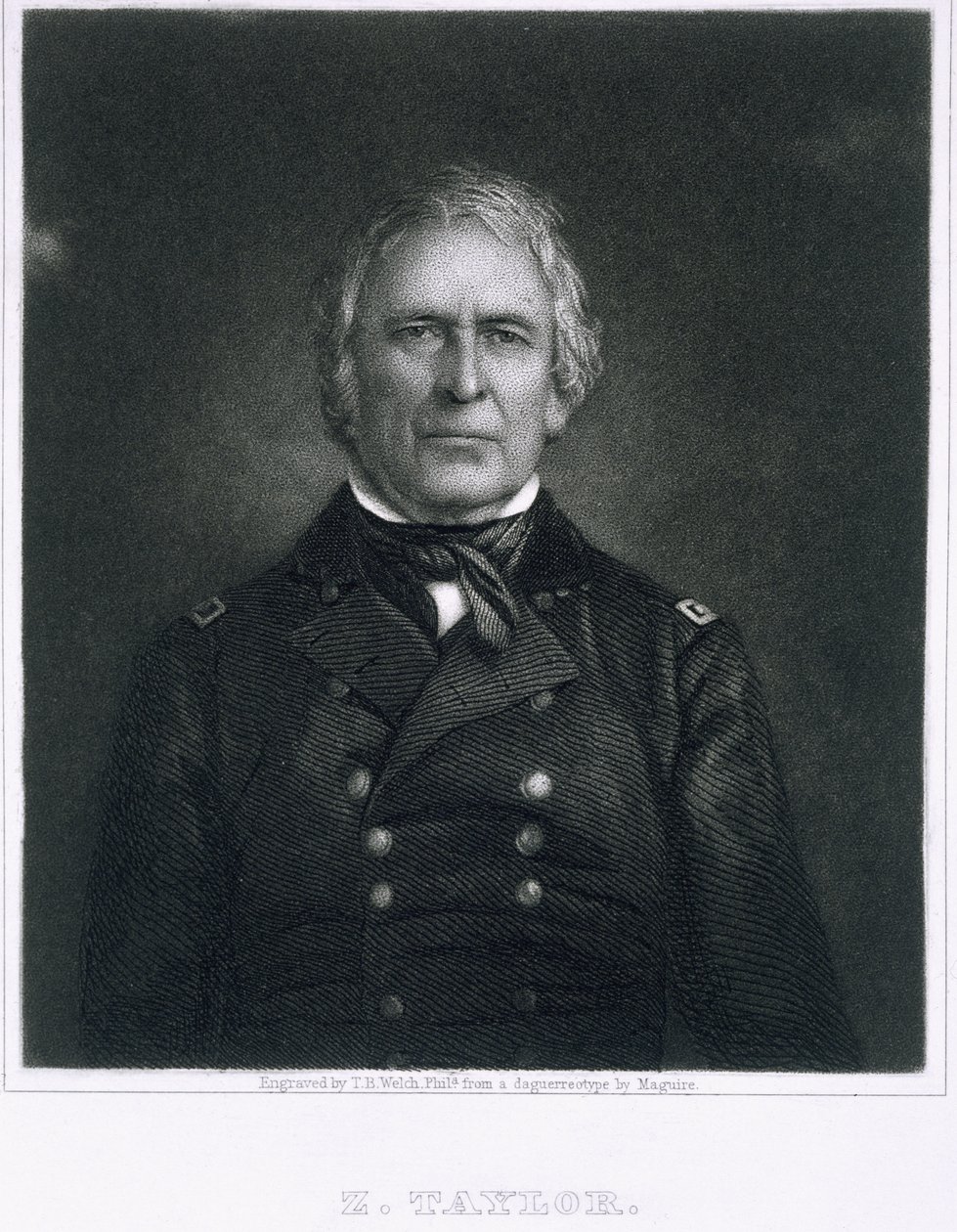 Zachary Taylor, graviert nach einem Daguerreotyp von Thomas B. Welch (1814-74) von Maguire