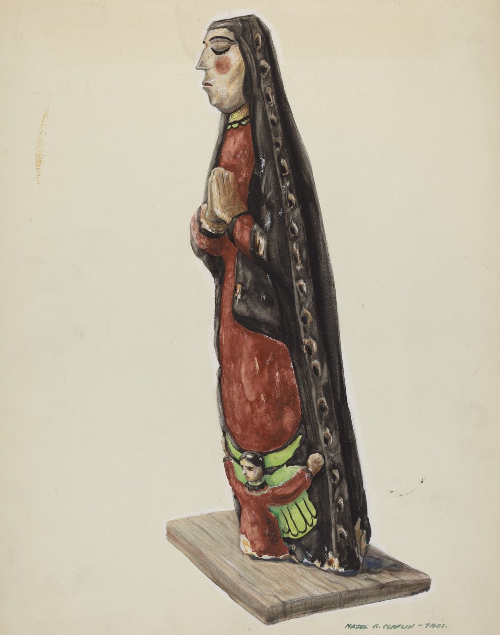 Unsere Liebe Frau von Guadalupe Bulto, ca. 1938 von Majel G. Claflin