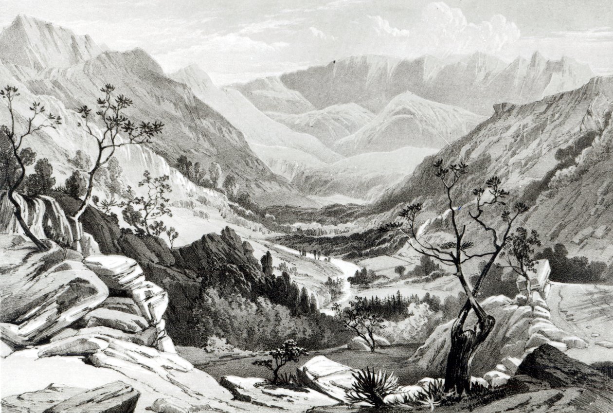 Ansicht zwischen Senafe und Rahaguddy, graviert von James Ferguson von Major A.G.F. Hogg