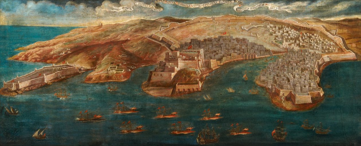 Ansicht von Fort Ricasoli, Schloss St. Angelo, L