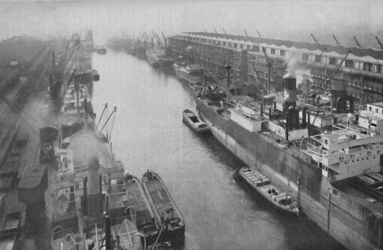 Ein großer Hafen im Norden, vierunddreißig Meilen vom Meer entfernt und doch ein Hafen, ca. 1935 von Manchester Ship Canal Company