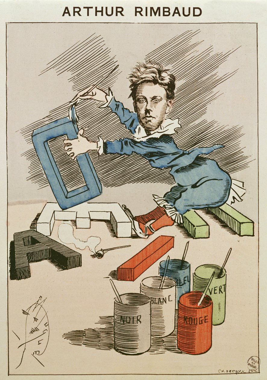 Karikatur von Arthur Rimbaud aus 