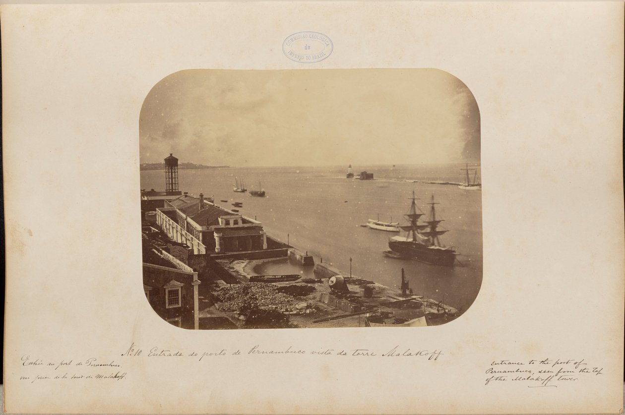 Straße zum Hafen von Pernambuco, gesehen vom Malakoff-Turm von Marc Ferrez