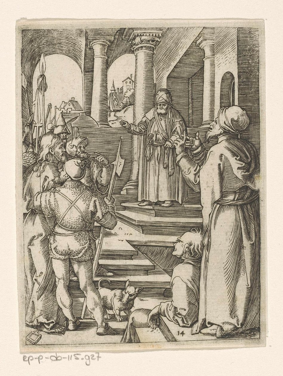 Christus vor Pilatus von Marcantonio Raimondi