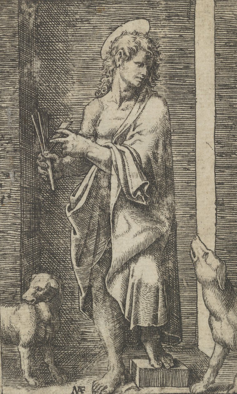 St. Lazarus flankiert von zwei Hunden, aus der Serie 