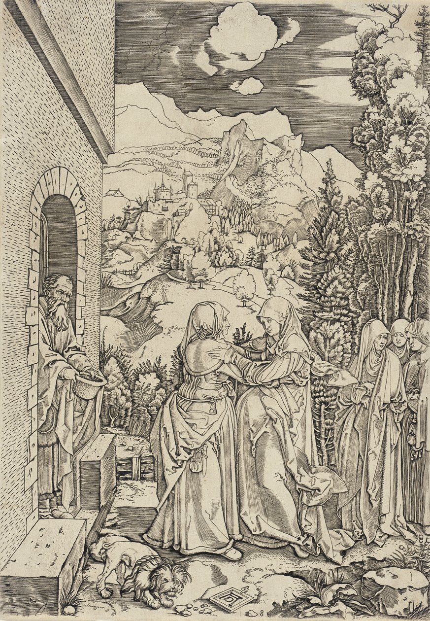 Die Heimsuchung von Marcantonio Raimondi