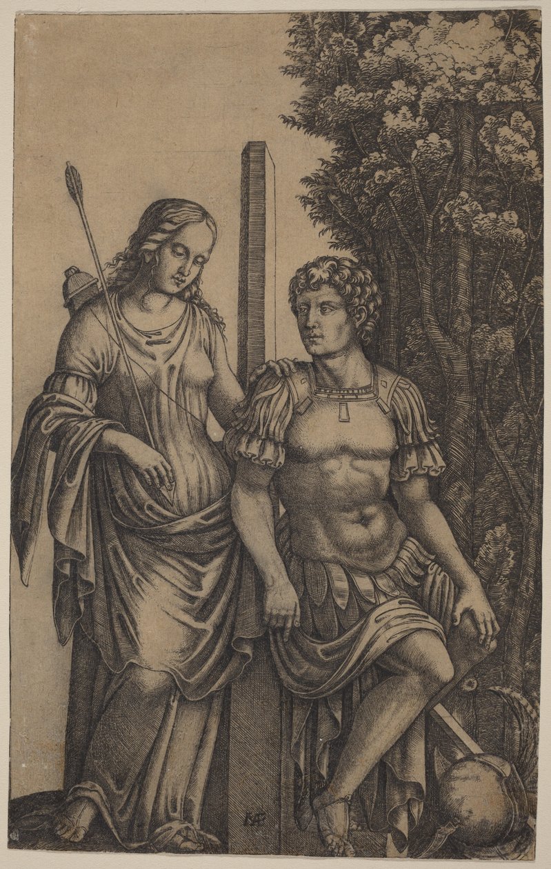 Venus erscheint Aeneas von Marcantonio Raimondi