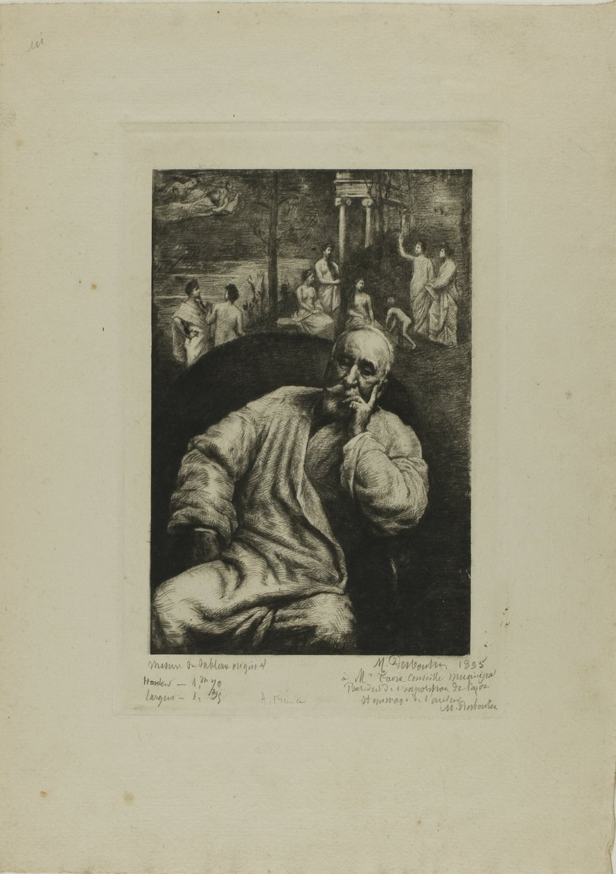 Pierre Puvis de Chavannes, Porträt und Komposition von Marcellin Gilbert Desboutin