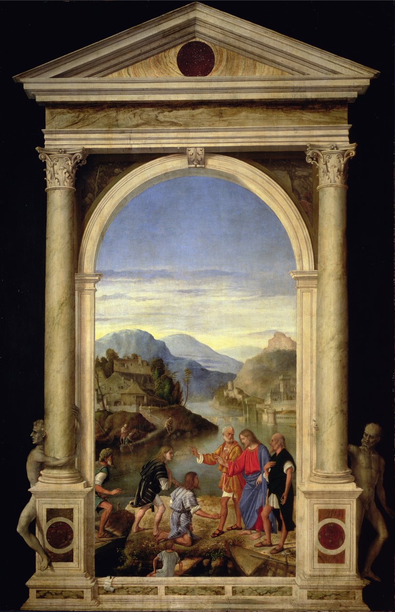 Die Salbung der Söhne des Zebedäus, Jakobus und Johannes, 1515 von Marco Basaiti
