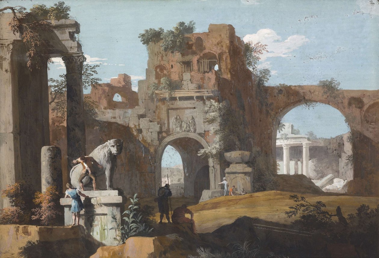 Klassische Landschaft mit Ruinen von Marco Ricci