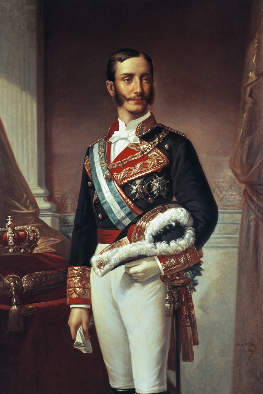 Porträt von Alfonso XII von Marcos Giraldez de Acosta