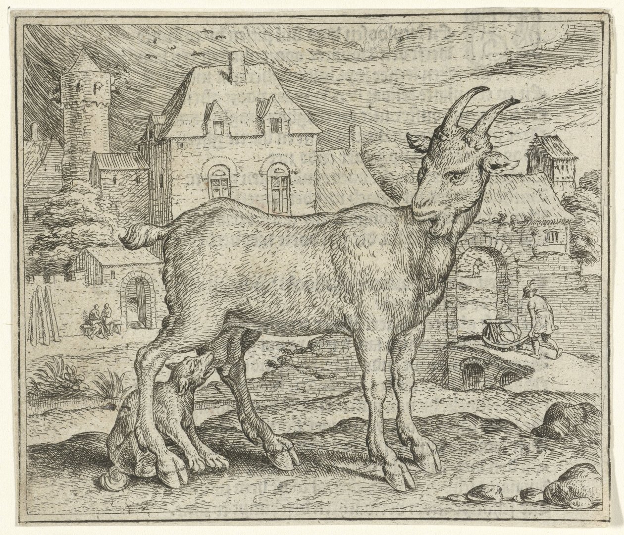 Fabel von der Ziege und dem jungen Wolf von Marcus Gheeraerts (I)