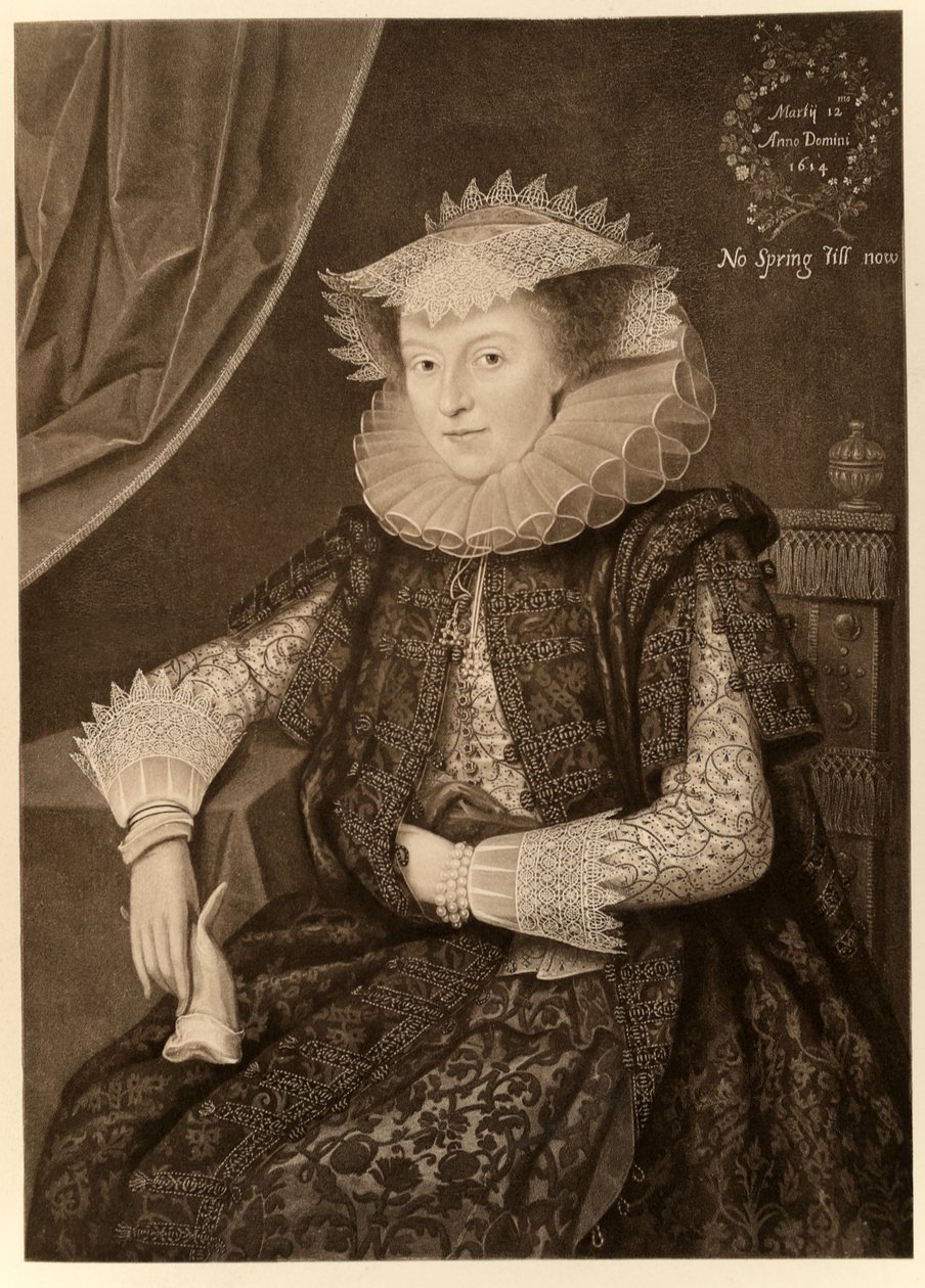 Mary Sidney, Gräfin von Pembroke, aus James I und VI, gedruckt von Manzi Joyant & Co. Paris, 1904 von Marcus Gheeraerts