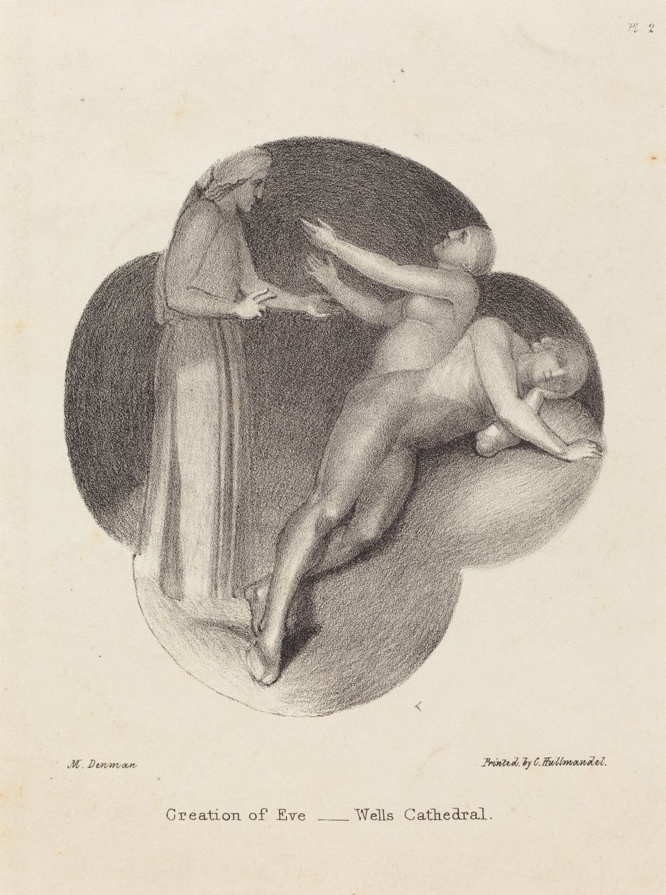 Erschaffung von Eva, von der Kathedrale von Wells von Maria Denman after John Flaxman