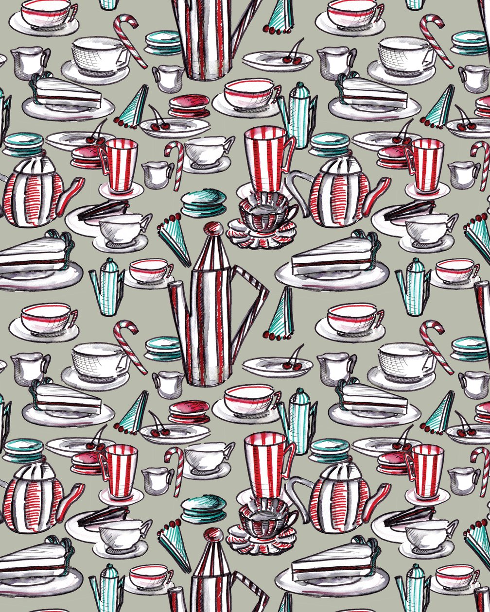 Candy Stripe Teeparty, 2020 von Marianna Kulukundis