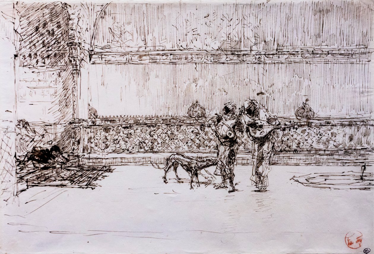 Arabische Musiker vor einem maurischen König, um 1870-71 von Mariano Fortuny