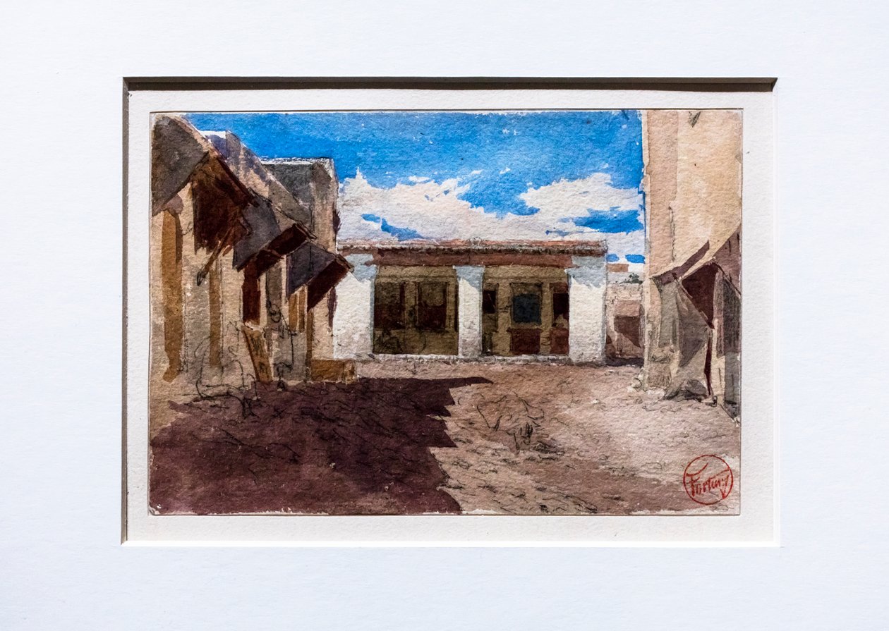 Einkaufsstraße in Marokko, um 1862 von Mariano Fortuny