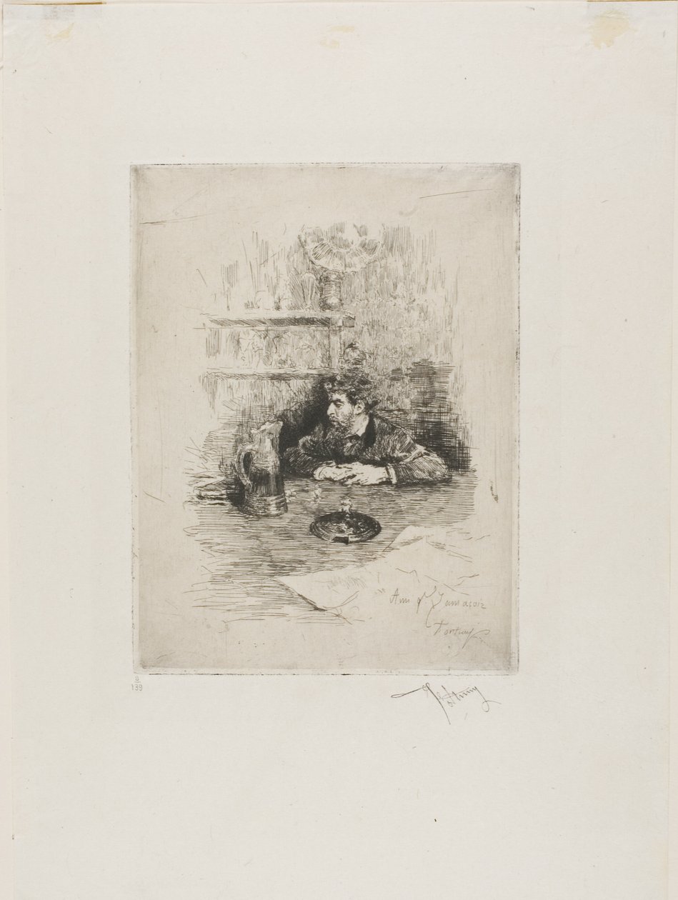 Porträt von Eduardo Zamacois, spanischer Maler von Mariano Fortuny y Marsal