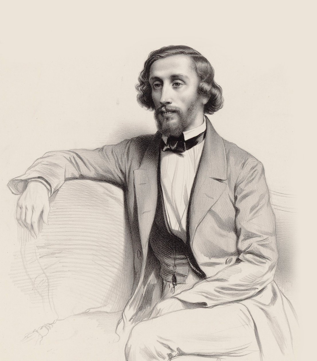 Porträt des Pianisten und Komponisten Julius Schulhoff 1825-1898, 1854 von Marie Alexandre Menut Alophe