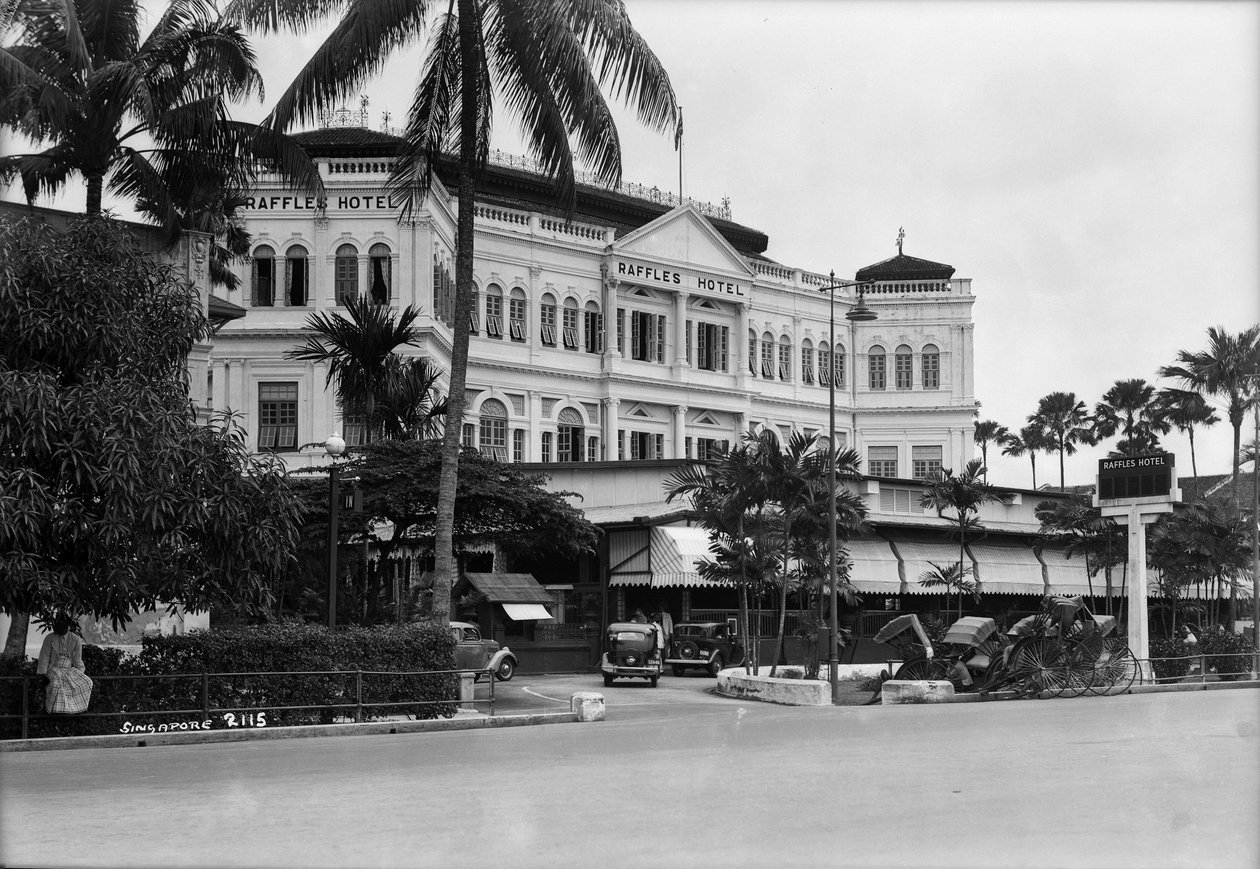 Ein Blick auf das Raffles Hotel, Singapur von Marine Photo Service