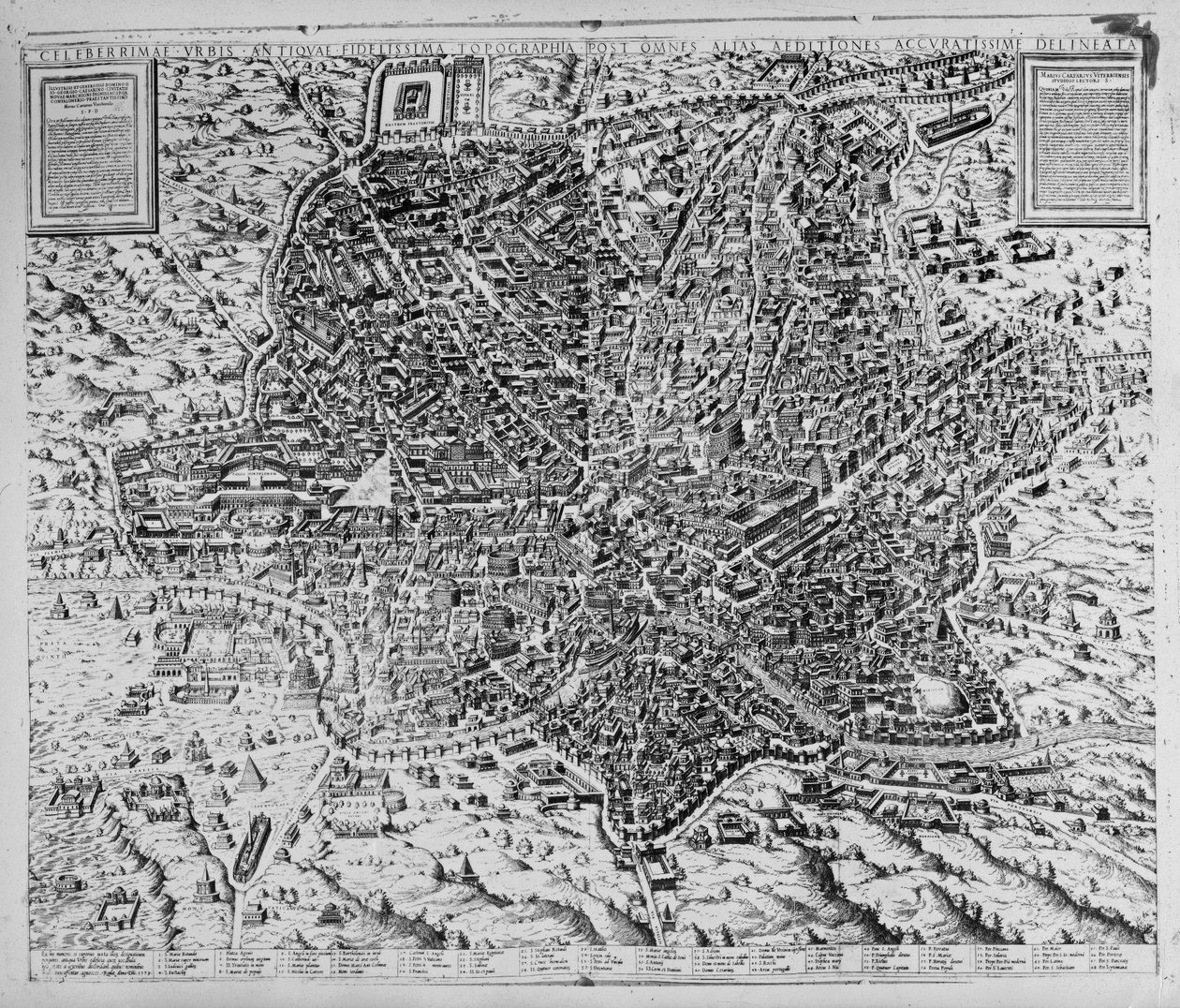 Karte von Rom, 1579 von Mario Cartaro