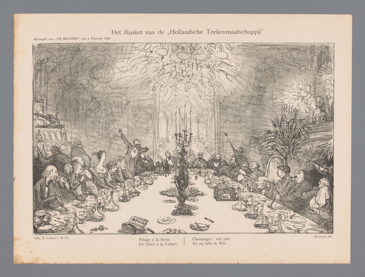 Das Bankett der Holländischen Zeichengesellschaft von Marius Bauer