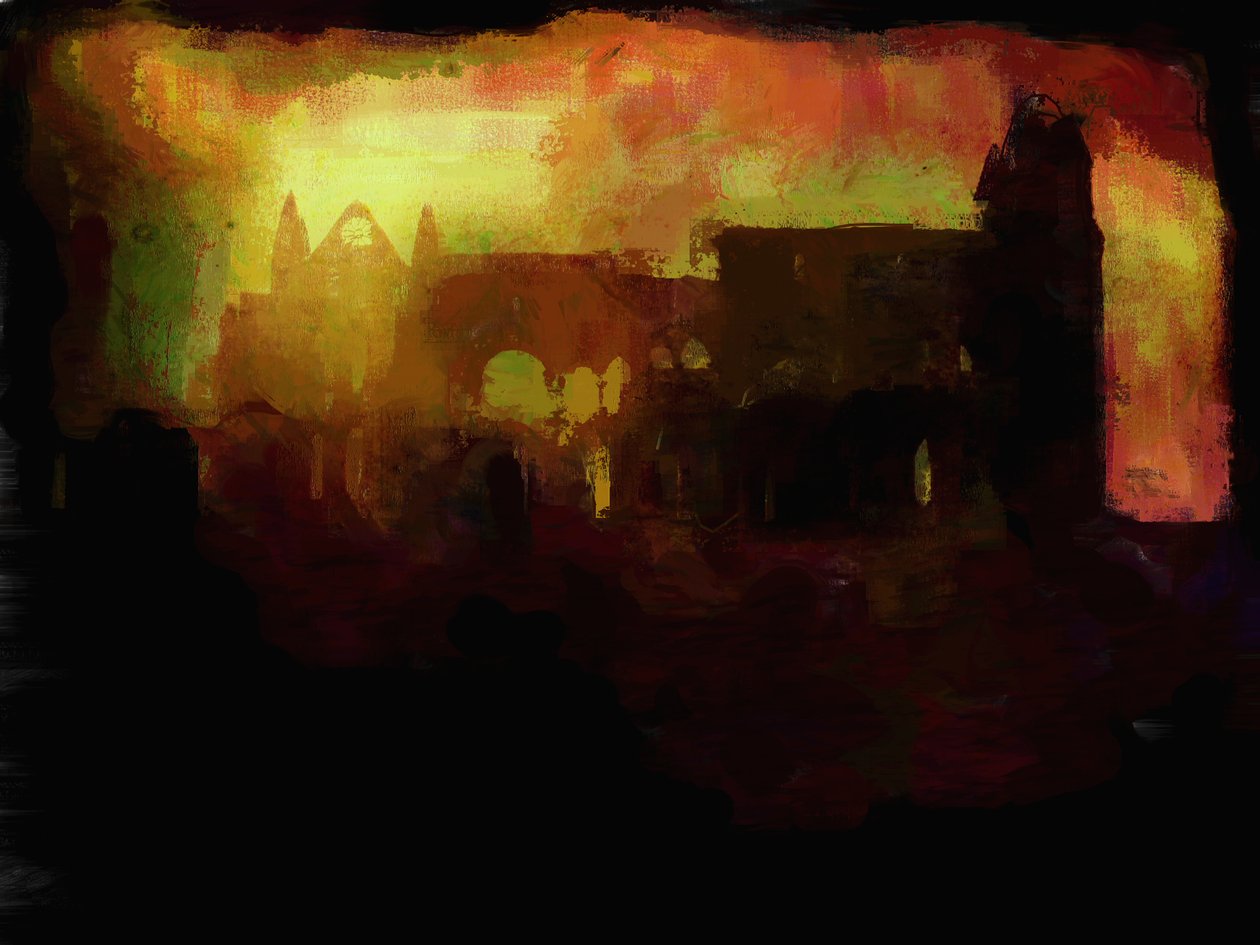 Whitby Abbey - Sonnenuntergang von Mark Gordon