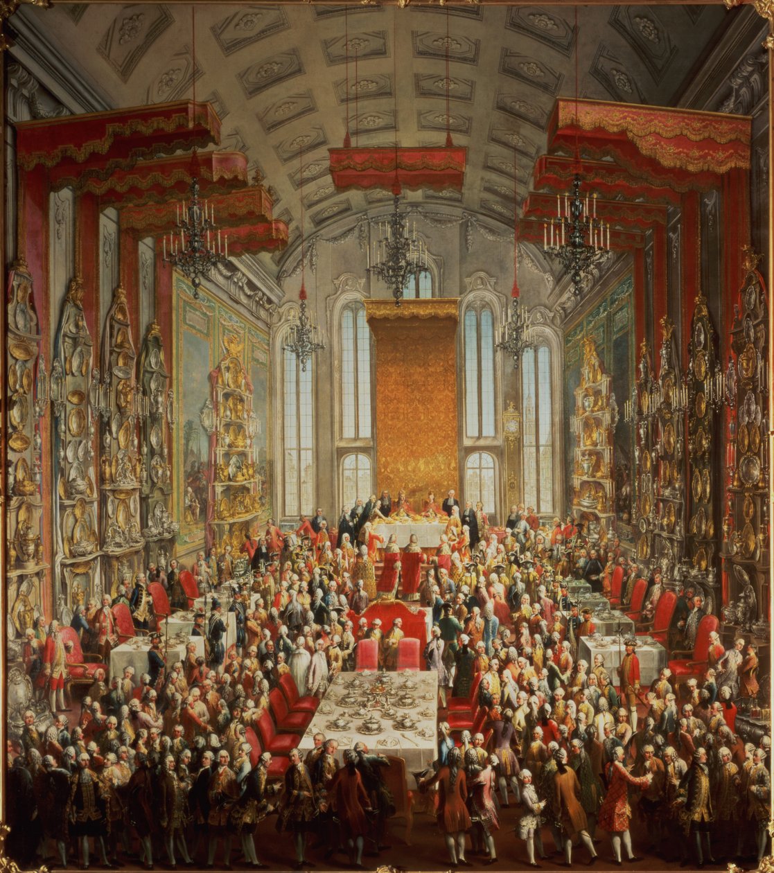 Krönungsbankett von Joseph II in Frankfurt, 1764 von Martin II Mytens or Meytens