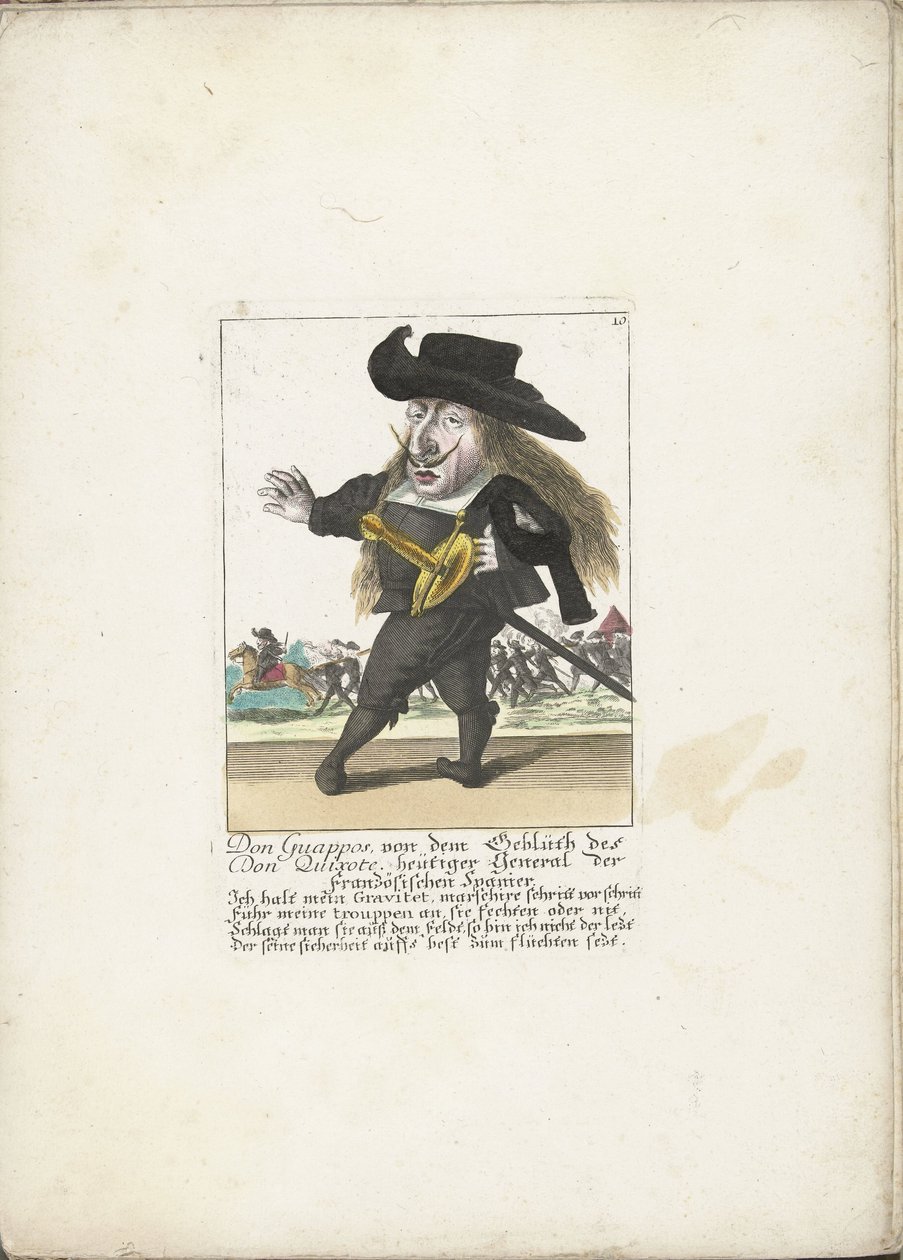 Der spanische Zwerg Don Guappos, ca. 1710 von Martin Engelbrecht (attributed to)