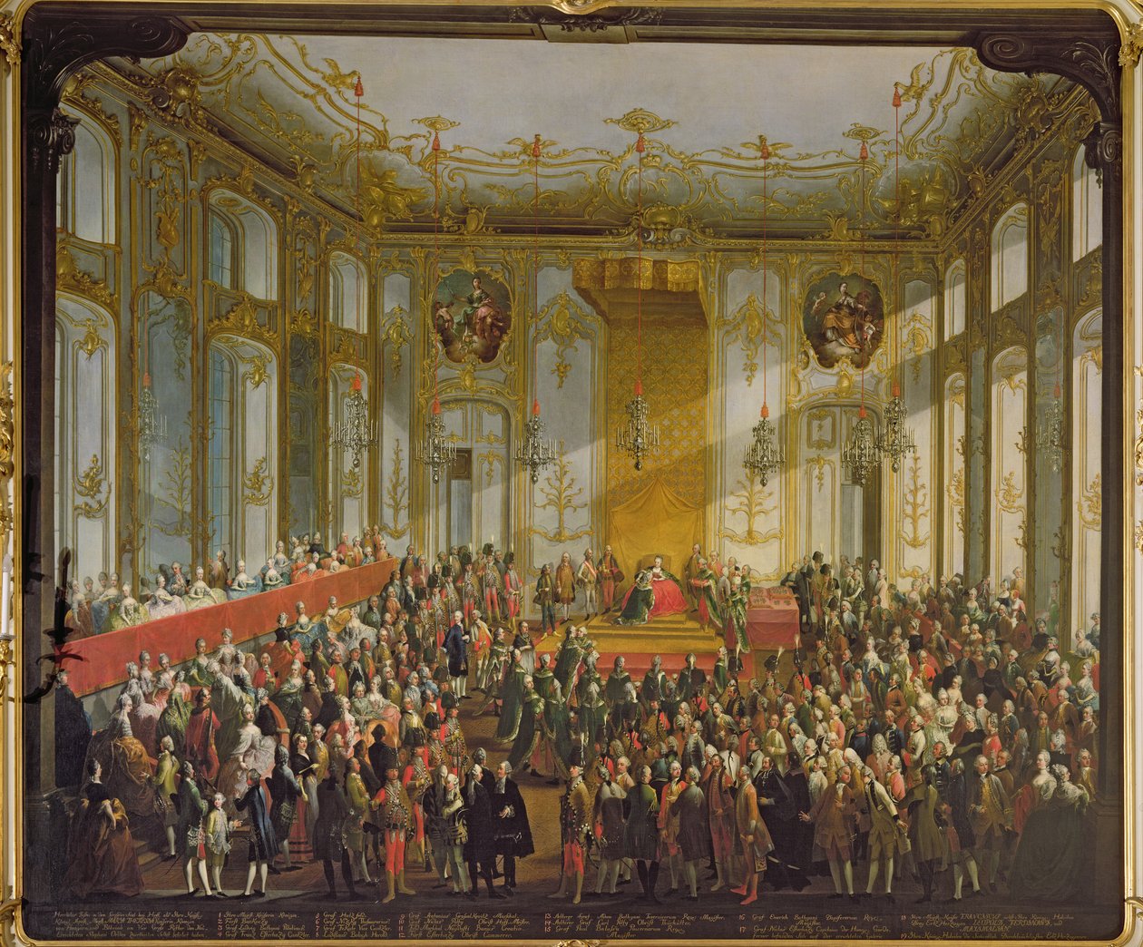 Kaiserin Maria Theresia bei der Investitur des Ordens vom Heiligen Stephan, 1764 von Martin II Mytens or Meytens