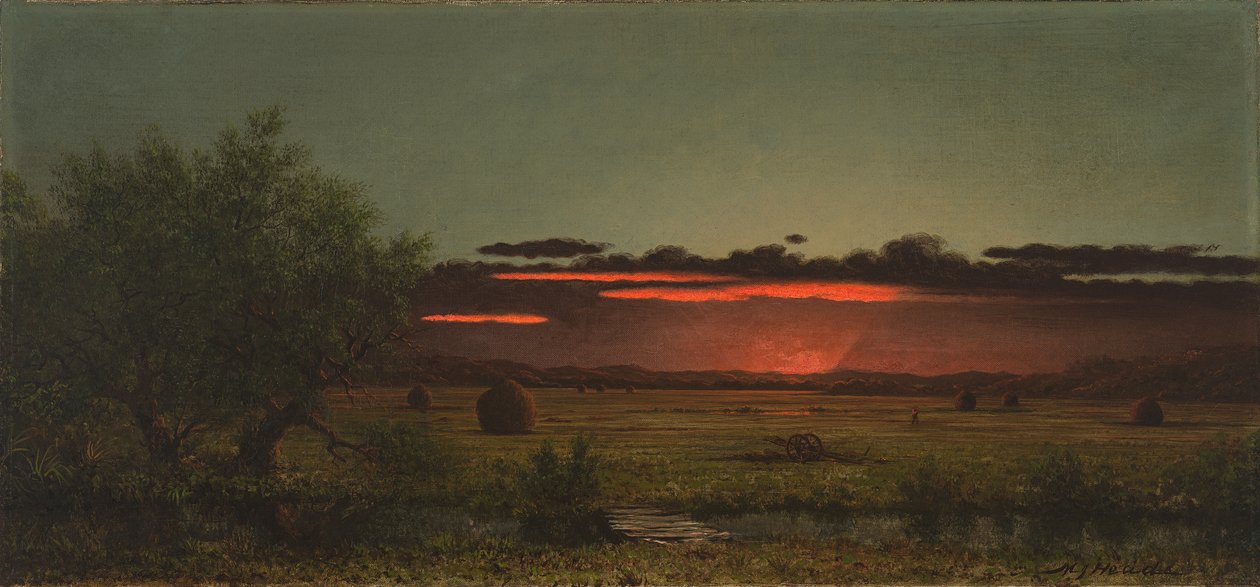 Jersey-Wiesen bei Sonnenuntergang von Martin Johnson Heade