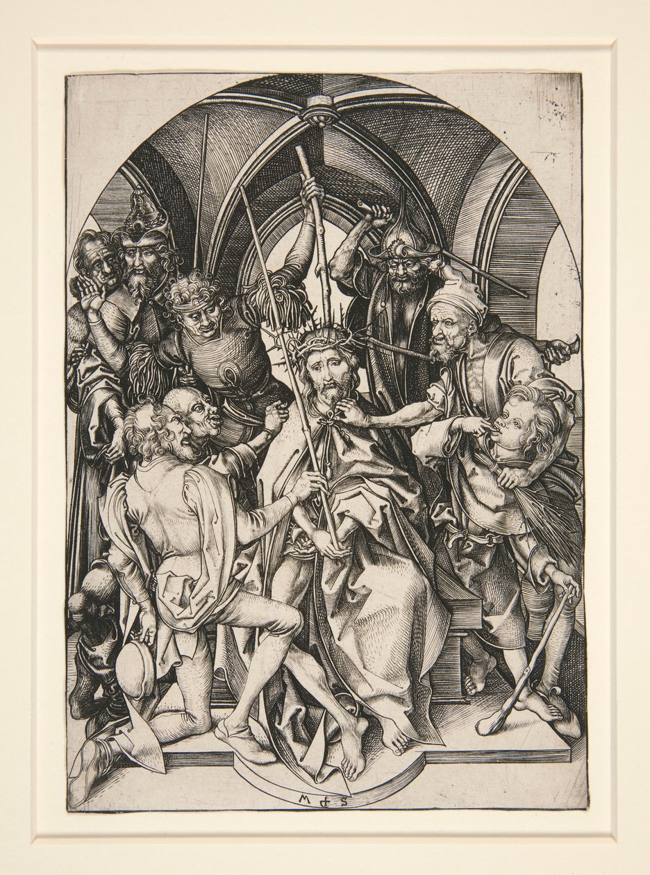 Die Krönung mit Dornen, aus der Serie Die Passion von Martin Schongauer