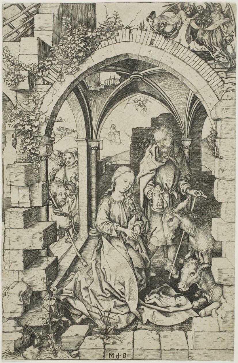 Die Geburt Christi, aus dem Leben der Jungfrau von Martin Schongauer