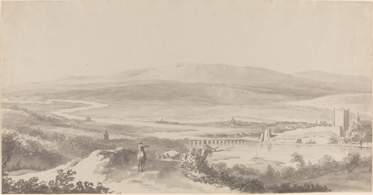 Panorama der Donau bei Grinzing von Martin von Molitor