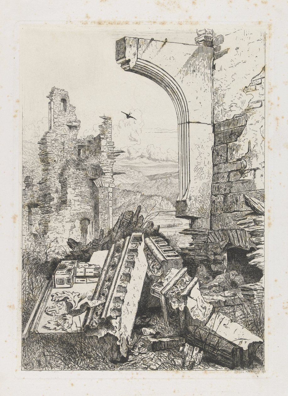 Ruine der Burg Bourscheid von Martinus Antonius Kuytenbrouwer jr.