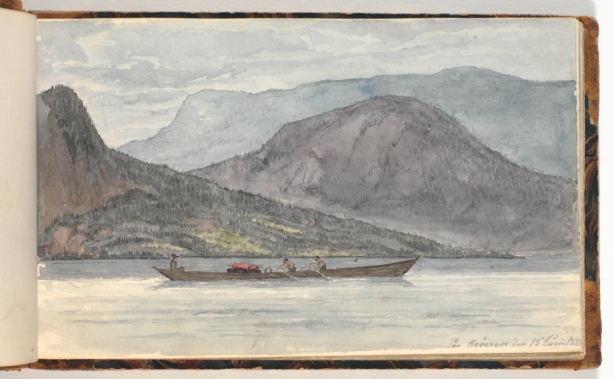 Fjordlandschaft mit Ruderboot von Martinus Rørbye