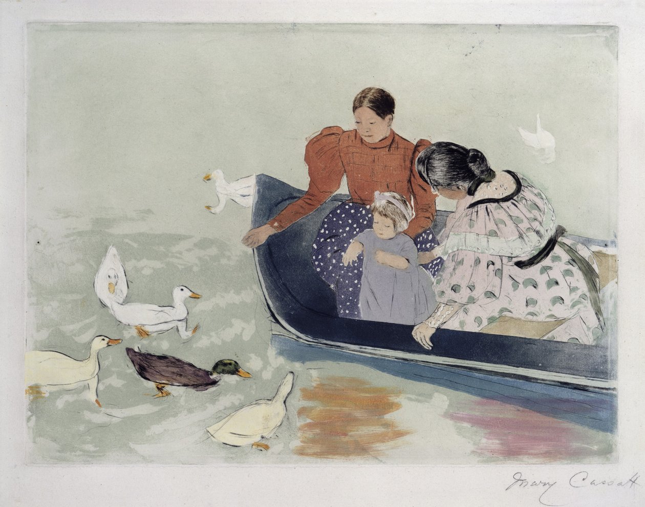 Beim Enten-Füttern von Mary Cassatt