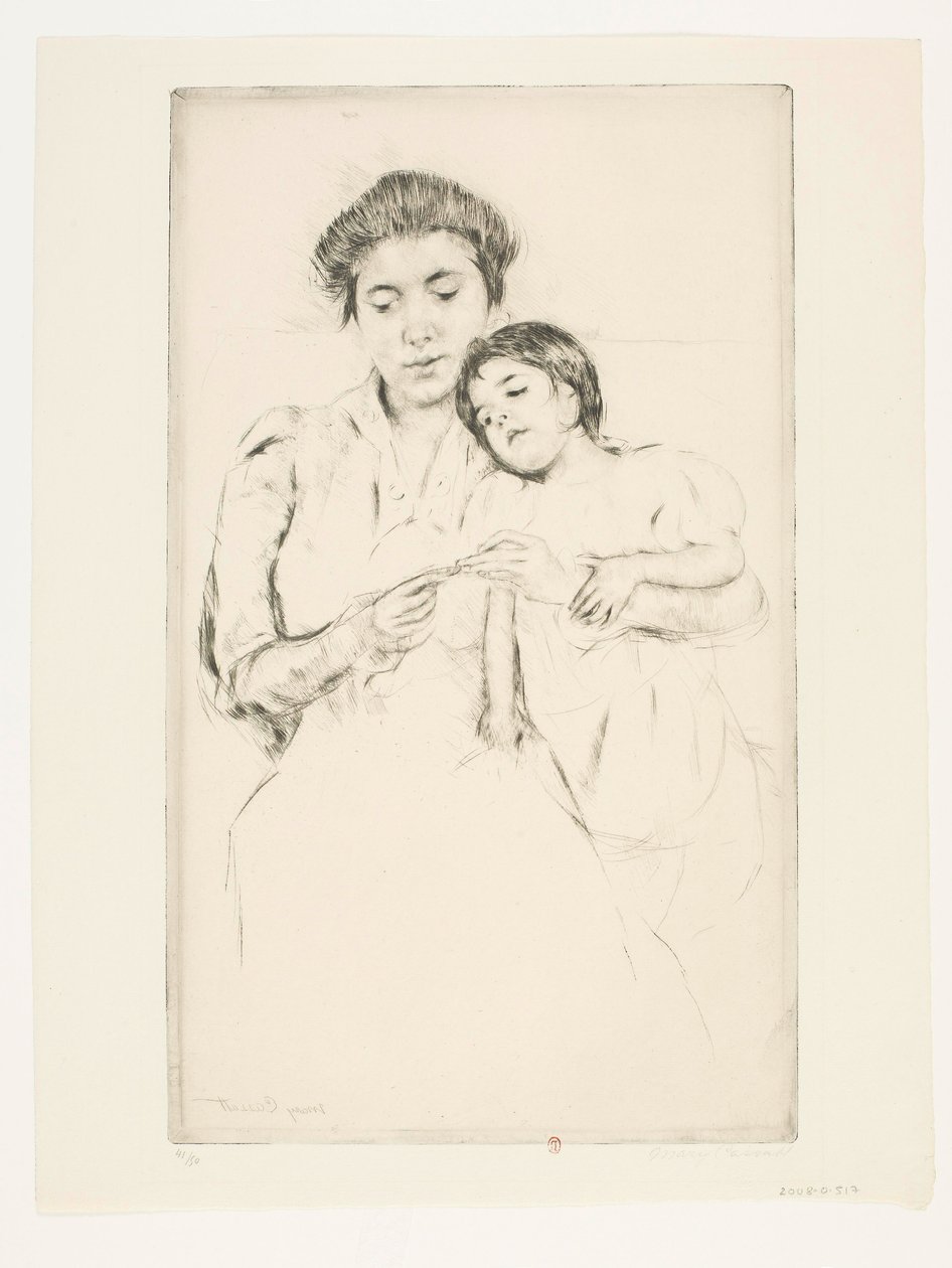 Häkelstunde von Mary Cassatt