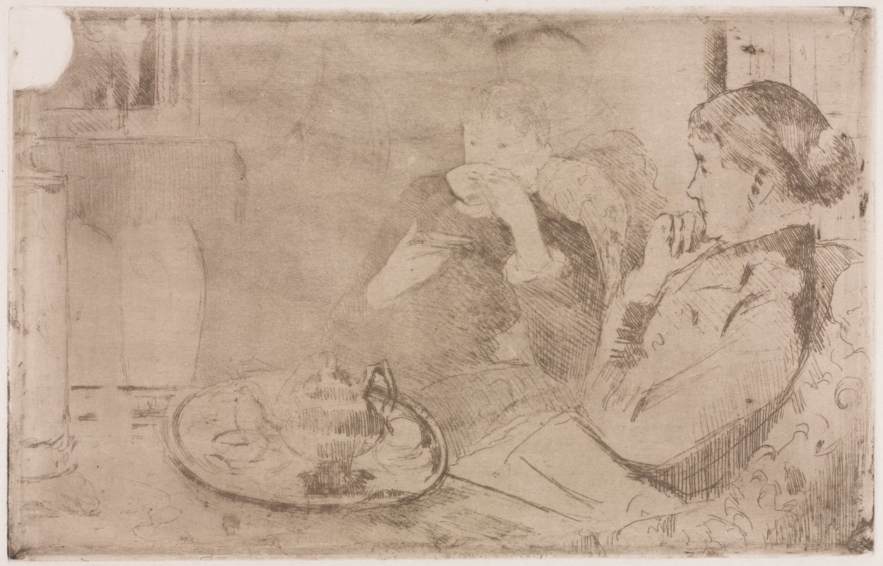 Lydia und ihre Mutter beim Tee, ca. 1880 von Mary Cassatt
